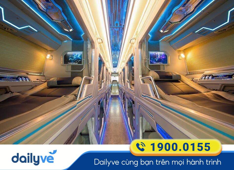 Nội thất xe Limousine 20 phòng của nhà xe Dũng Minh Limousine