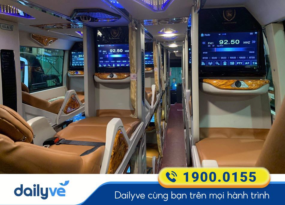 Tiện ích hiện đại dòng xe Limousine của nhà xe Hiệp Thành Tân Châu - An Giang